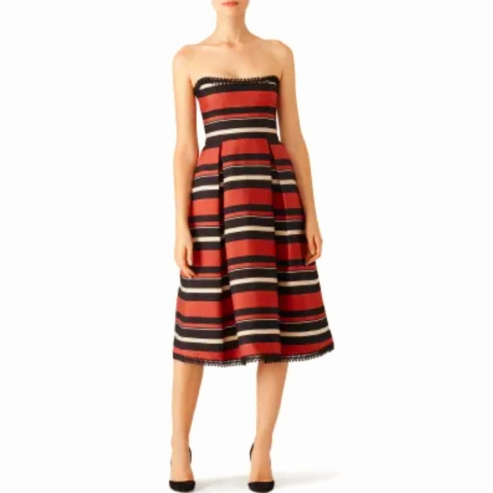 Nicholas strapless striped dress.